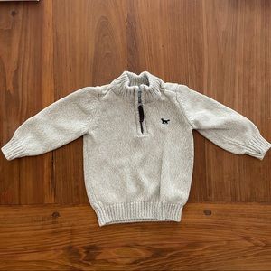 Carter’s 1/4 Zip Pullover Sweater Beige Tan Sz 12M